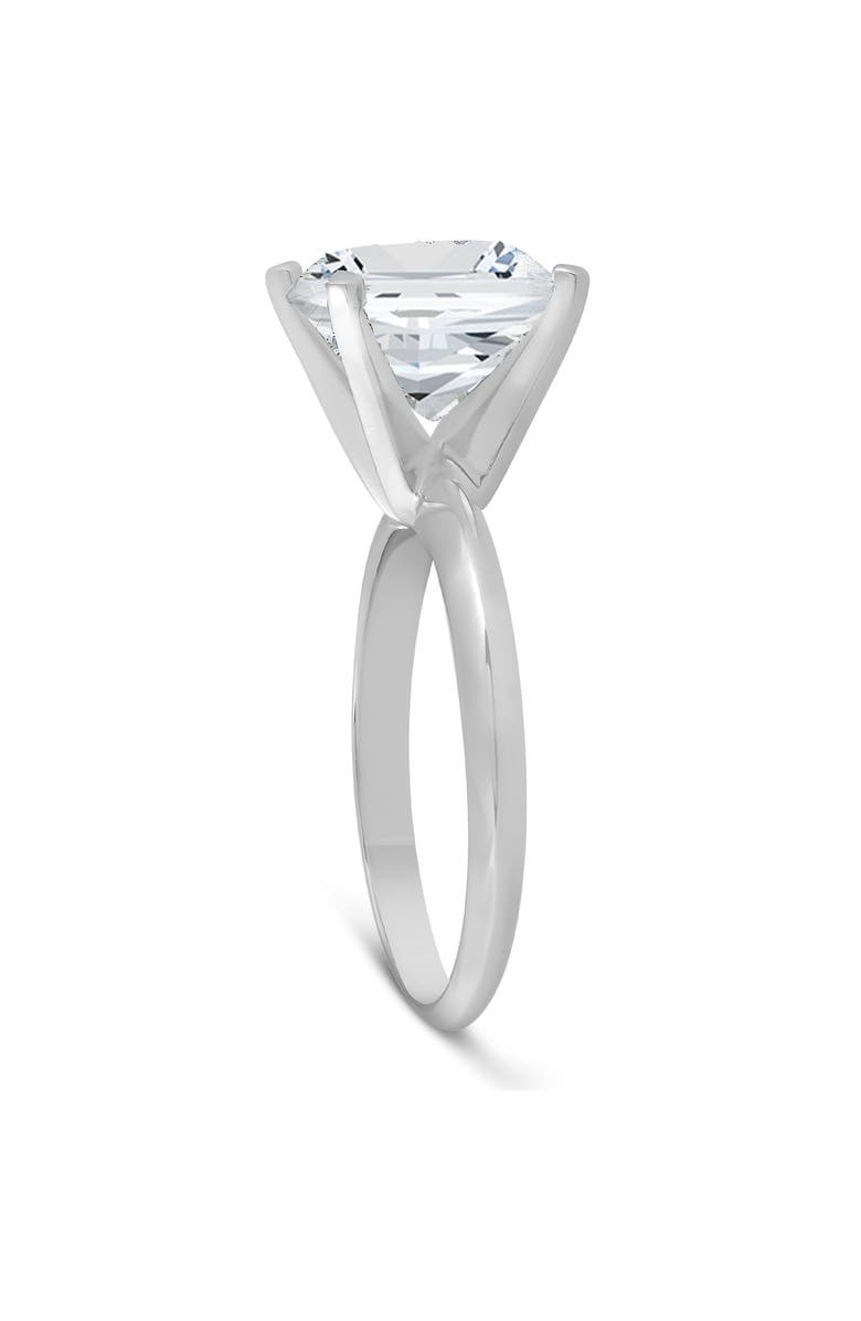 Bliss Diamond Certified 3 Ct Princess Cut Diamond Solitaire Engagement Ring 14k Gold Lab Grown, Alternate, color, 14K White Gold