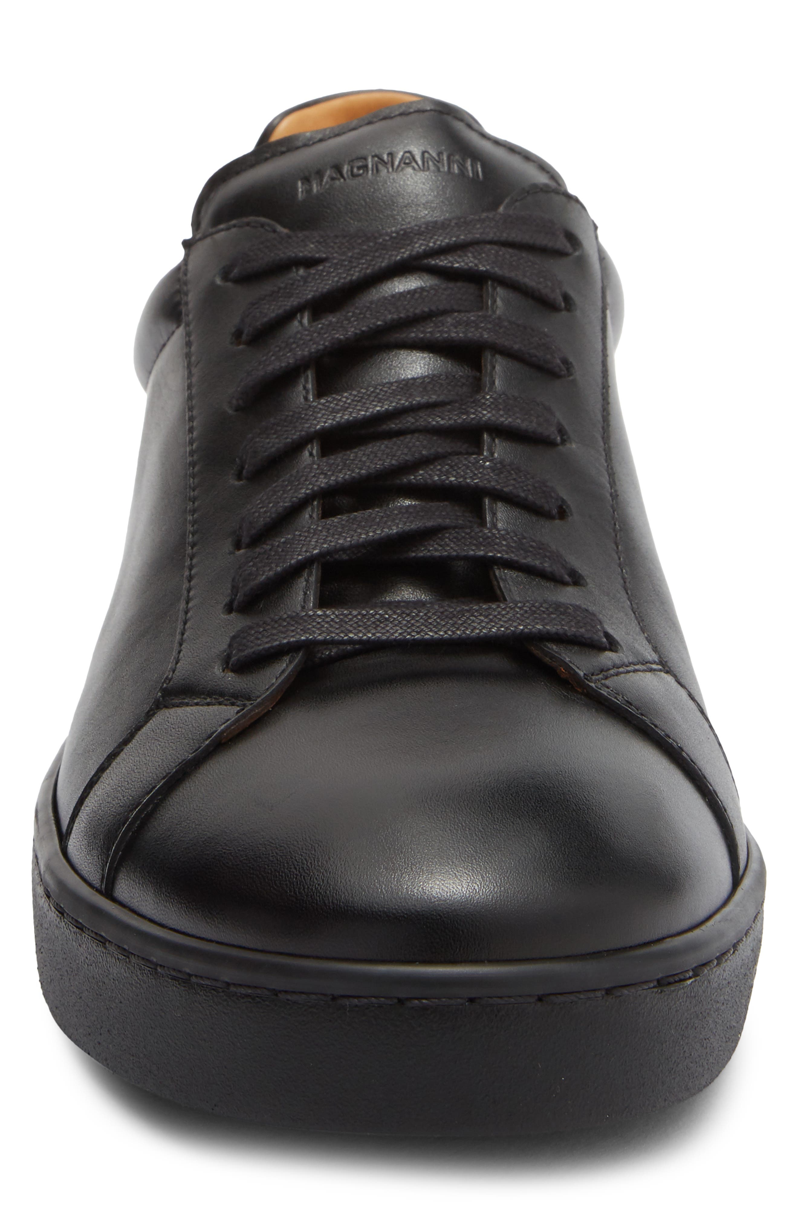 Magnanni Elonso Leather Sneaker, Alternate, color, Black