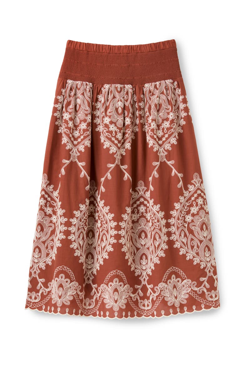 SP26 Georgia Midi Skirt - Saffron, Alternate, color, Red