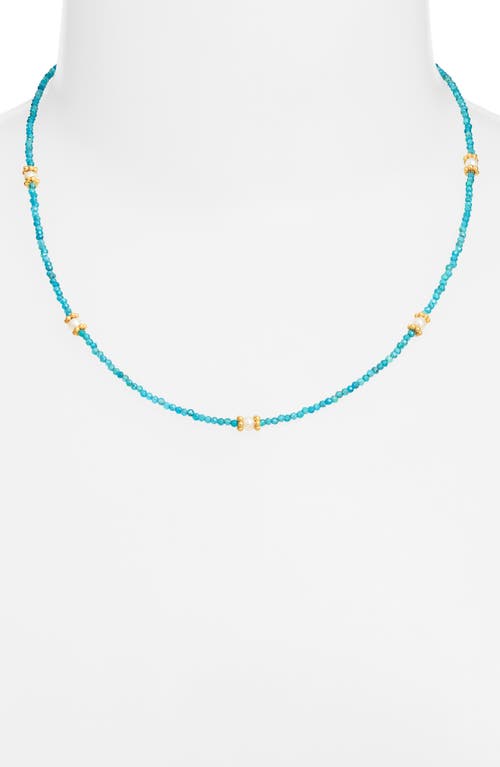 Kiara By Ki-ele Taylor Apatite & Freshwater Pearl Beaded Necklace In Blue