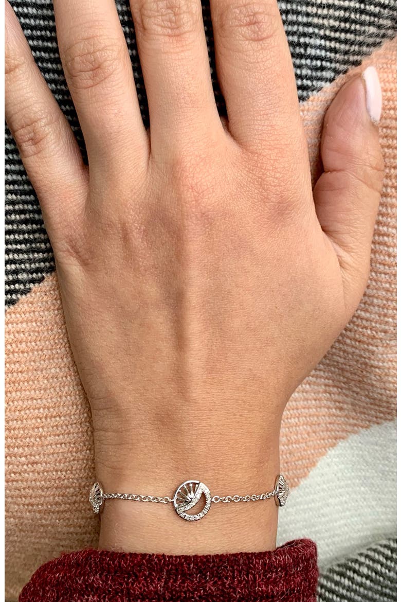Moon Phases Diamond Bracelet, Alternate, color, SILVER