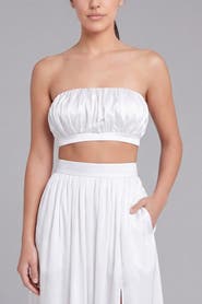 nuaje nuaje Isabelle Cotton Silk Bandeau Top