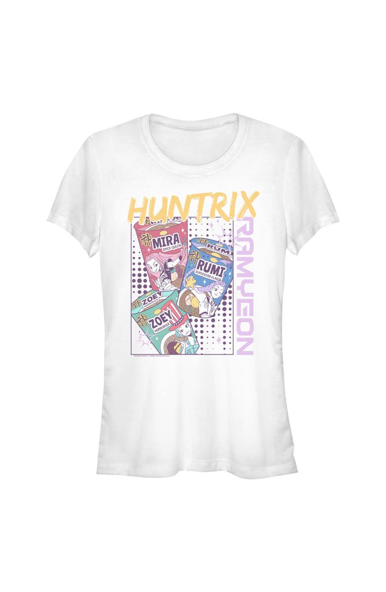 KPop Demon Hunters Junior's KPop Demon Hunters Huntrix Instant Ramyeon  Graphic T-Shirt, Main, color, White