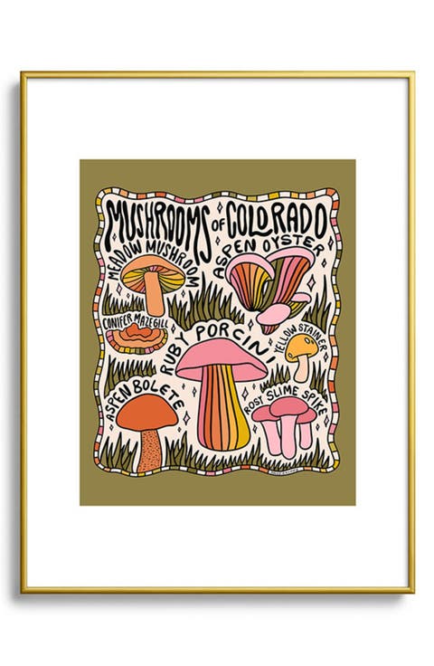 Mushrooms of Colorado Framed Art Print