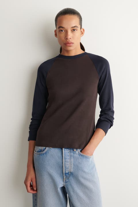 Contrast-Sleeve T-Shirt