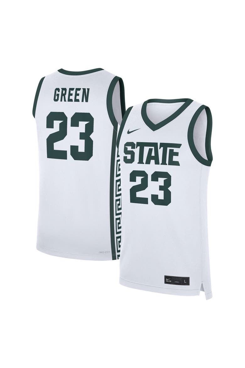 Men's Nike Draymond Green White Michigan State Spartans Performance Replica Basketball Jersey, Main, color, White