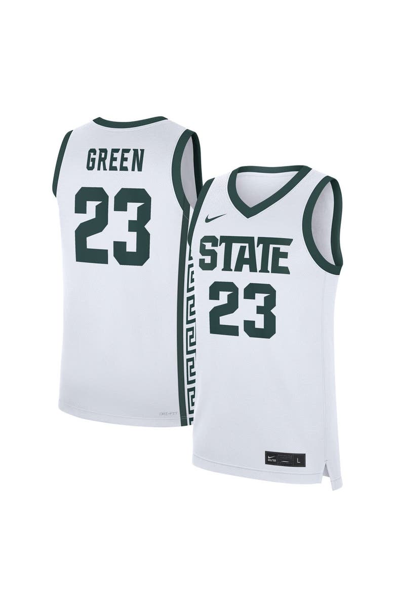 Nike Men's Nike Draymond Green White Michigan State Spartans Performance Replica Basketball Jersey, Main, color, White