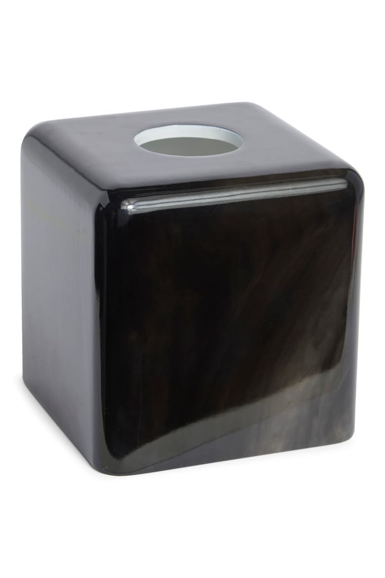 Tissue Box Cover, Main, color, BLACK