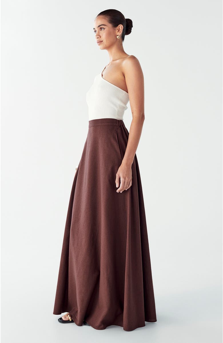WILLA Isla Maxi Skirt, Alternate, color, Chocolate
