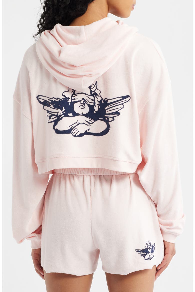 Starlight Alex Crop Zip-Up Hoodie, Alternate, color, PINK