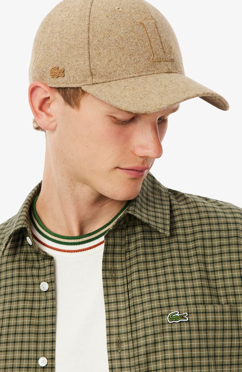 Lacoste Regular Fit Plaid Flannel Button-Up Shirt, Alternate, color, Olive/ Tisane