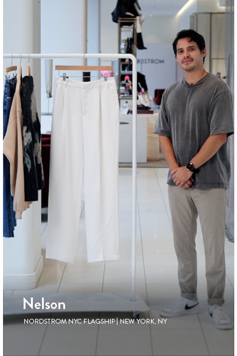 Luxe Suiting Column Wide Leg Trousers video