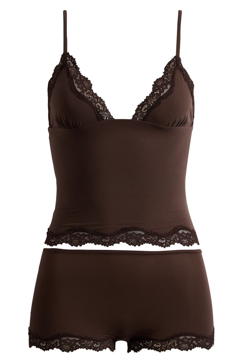 Triangle Cami & Boy Shorts Set, Main, color, ESPRESSO