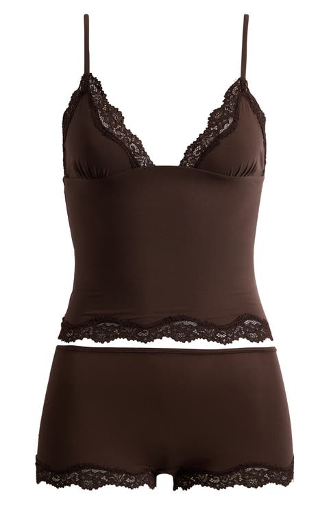 Triangle Cami & Boy Shorts Set