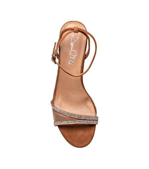 Joan Oloff Shoes Fame Ankle Strap Sandal Heel In Brown