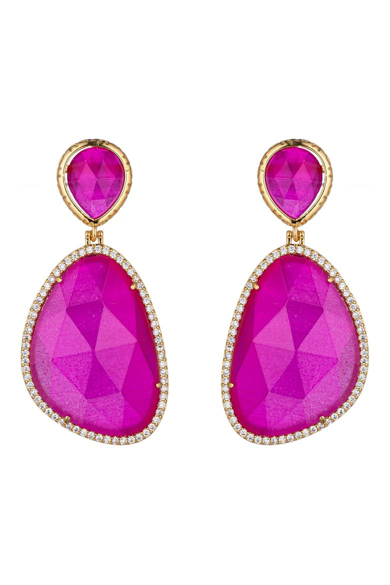 Anya Purple Drop Earrings, Main, color, PURPLE