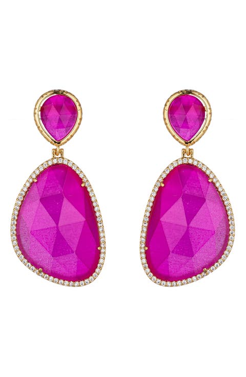 Anya Purple Drop Earrings