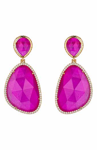 Anya Purple Drop Earrings
