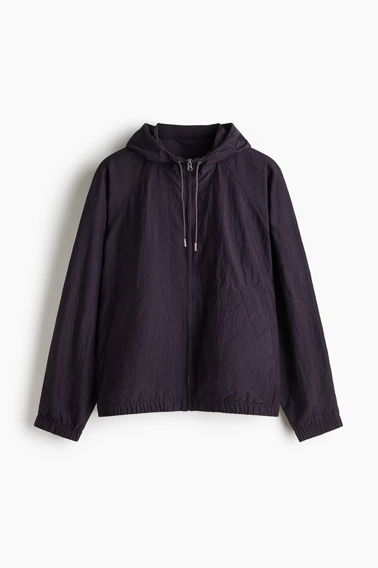 Nylon Jacket With Hood, Main, color, Dark purple