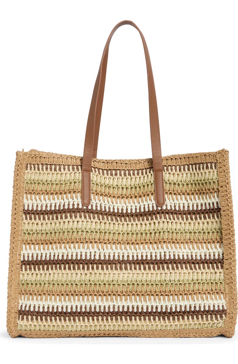 Dolce Vita Citrine Woven Straw Tote, Alternate, color, Brown Multi