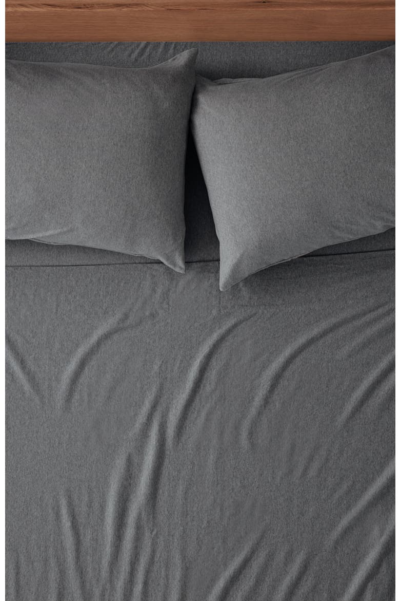 Organic Cotton Organic Favorite Tee Jersey Flat Sheet, Alternate, color, Medium Grey Heather