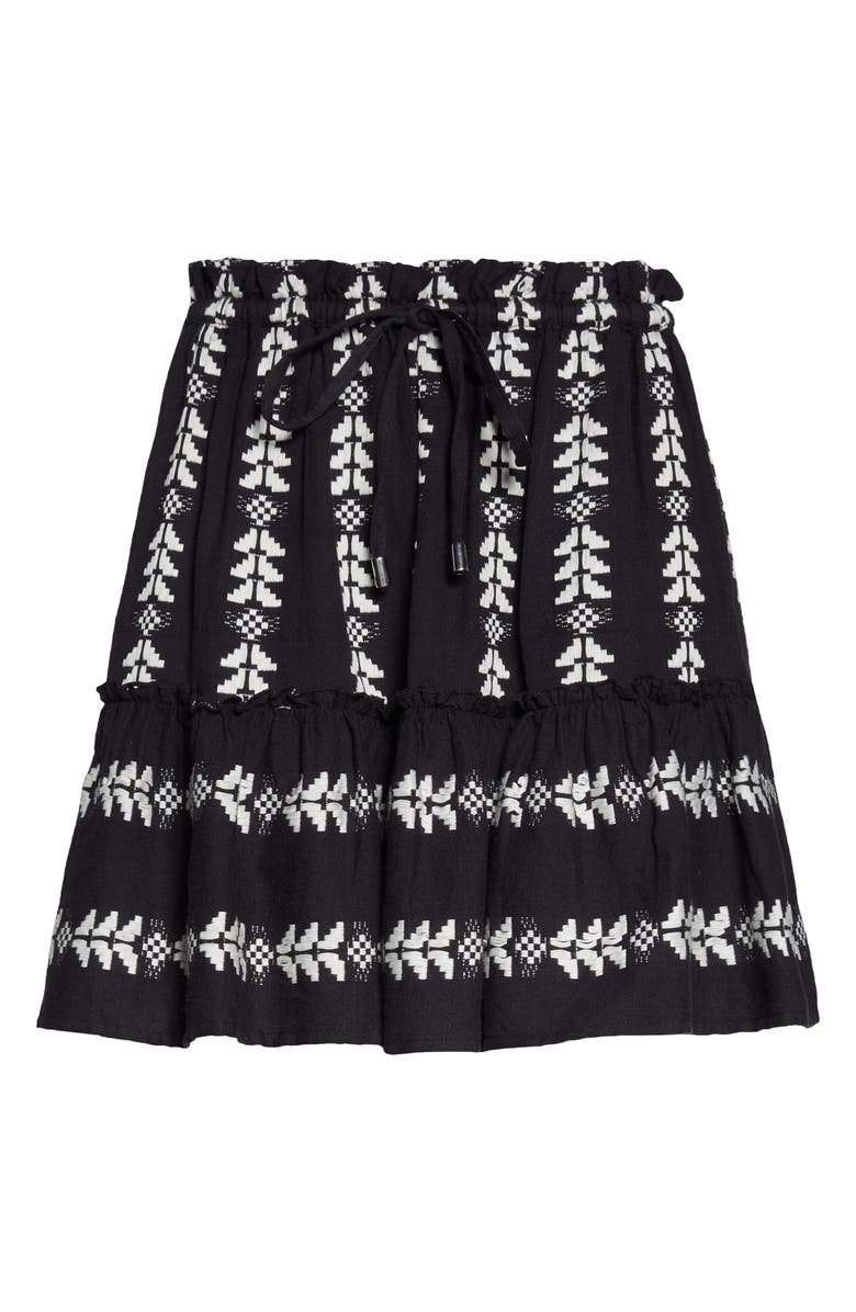 Elan Grecian Embroidered Cotton Cover-Up Skirt, Alternate, color,