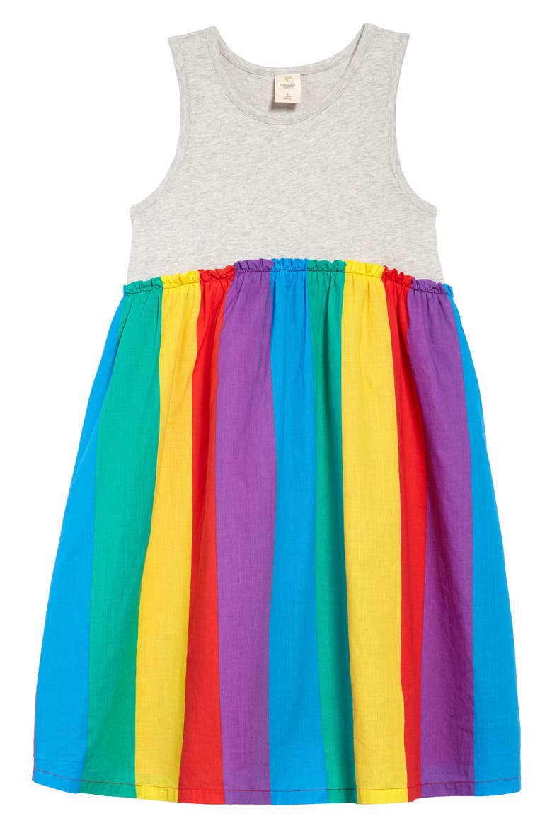 Kids' Cotton Dress, Main, color, GREY MULTI BOLD STRIPES