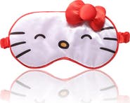 Hello Kitty Sleep Mask Official License, Satin Eye Mask for Sleeping with 3D Bow, Sanrio Gifts