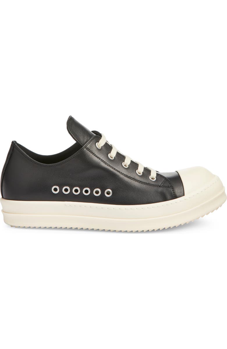 Rick Owens Low Top Sneaker, Alternate, color, Black/ Milk/ Milk