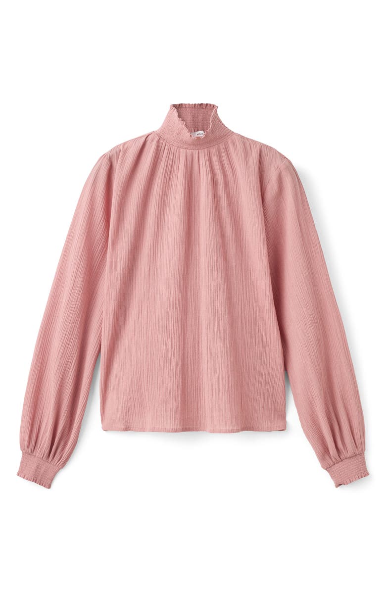 MANGO TEEN Mock Neck Blouse with Layered Embellishments, Alternate, color, Light/ Pastel Purple