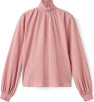 MANGO TEEN Mock Neck Blouse with Layered Embellishments