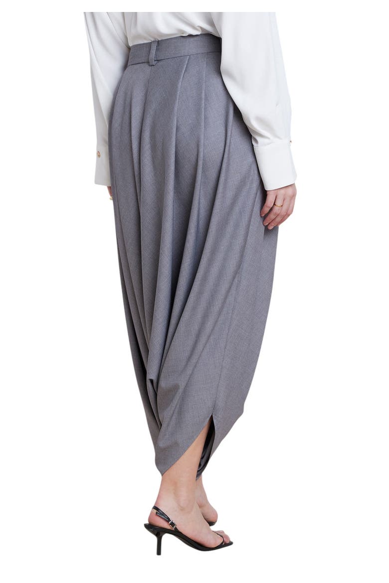 Super Draped Tailored Trouser (plus), Alternate, color, HEATHER GREY