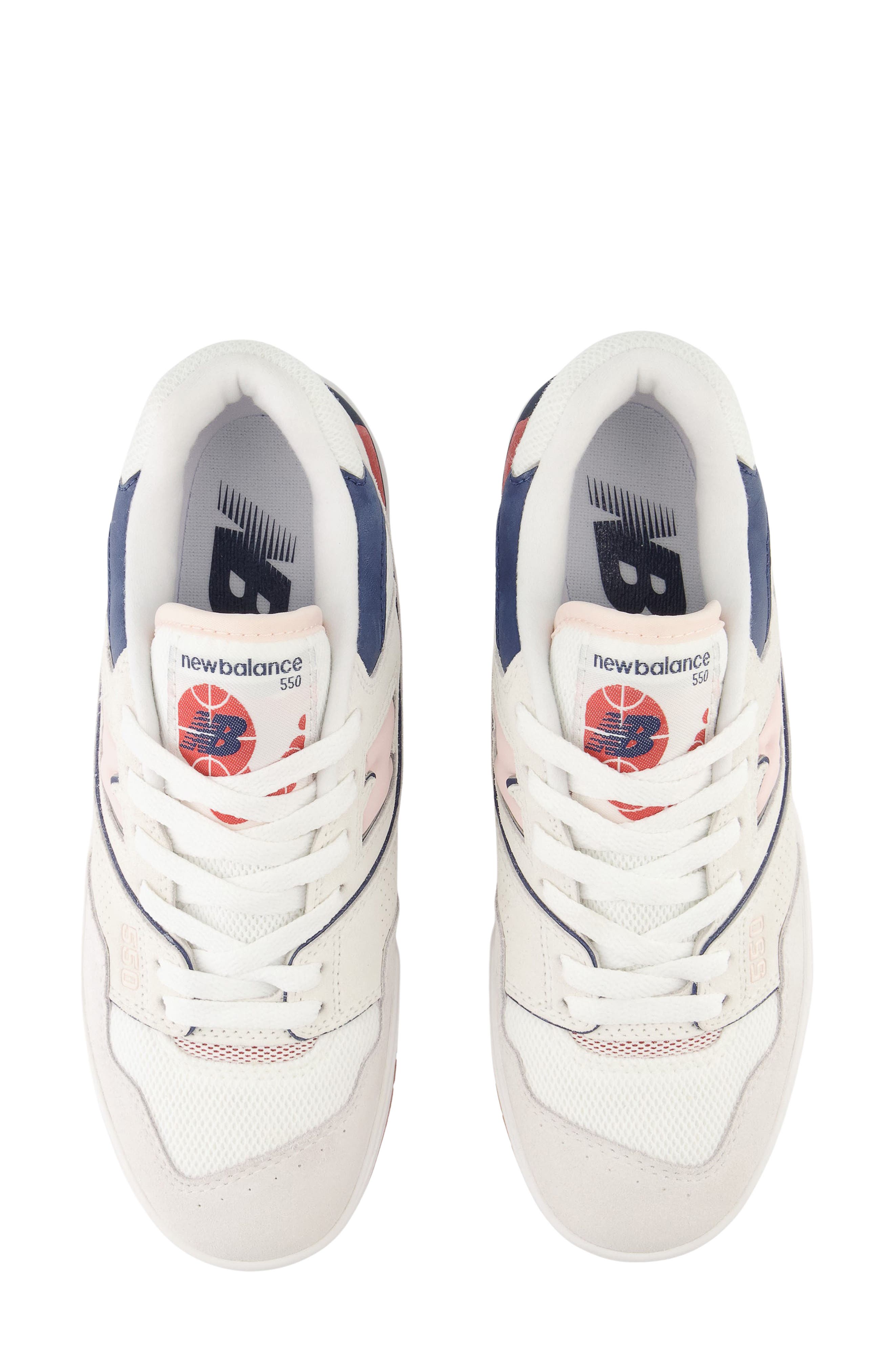 New Balance 550 Basketball Shoe, Alternate, color, Sea Salt/ Quartz Pink