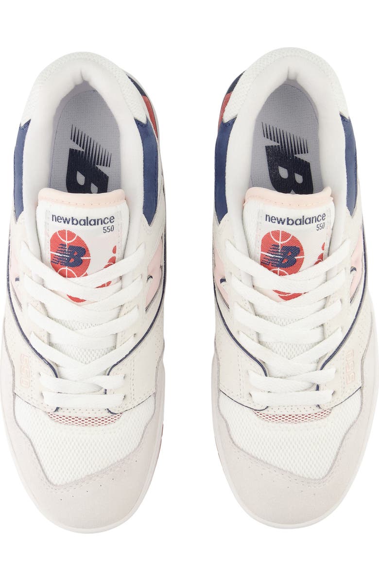 New Balance 550 Basketball Shoe, Alternate, color, Sea Salt/ Quartz Pink