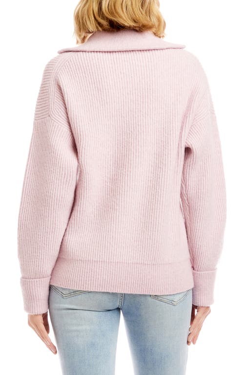 Karen Kane Half Zip Sweater In Pink