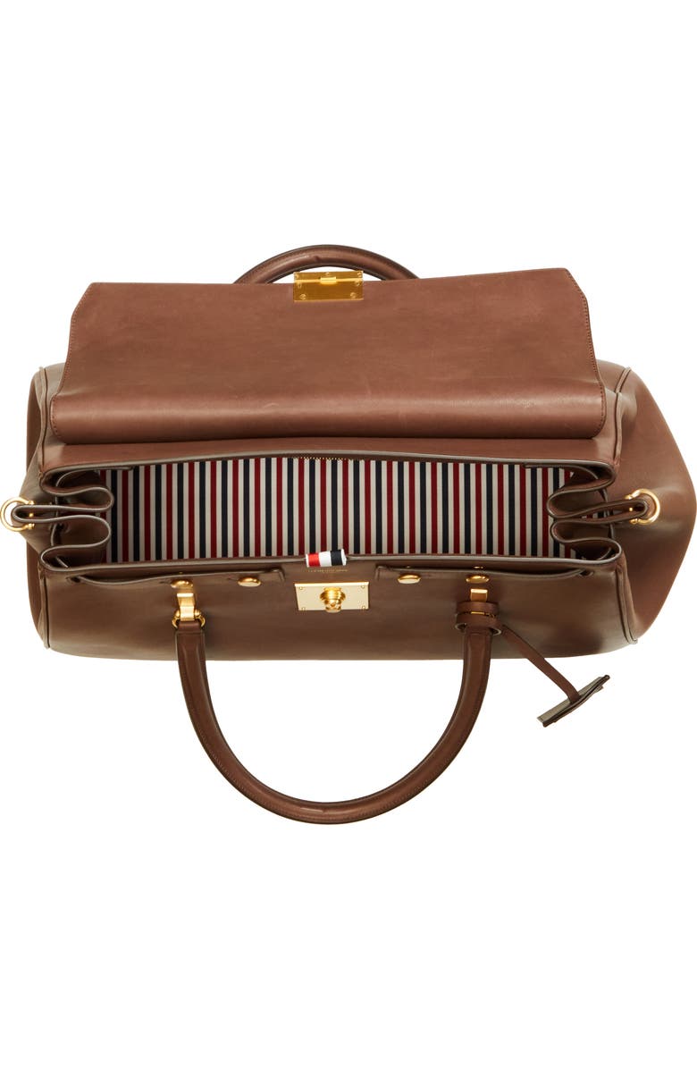 Thom Browne Mr. Thom Soft Pebble Leather Luggage Bag, Alternate, color,