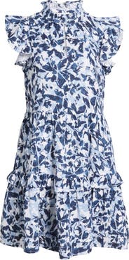 Caslon® Ruffle Duo Cotton Gauze Dress