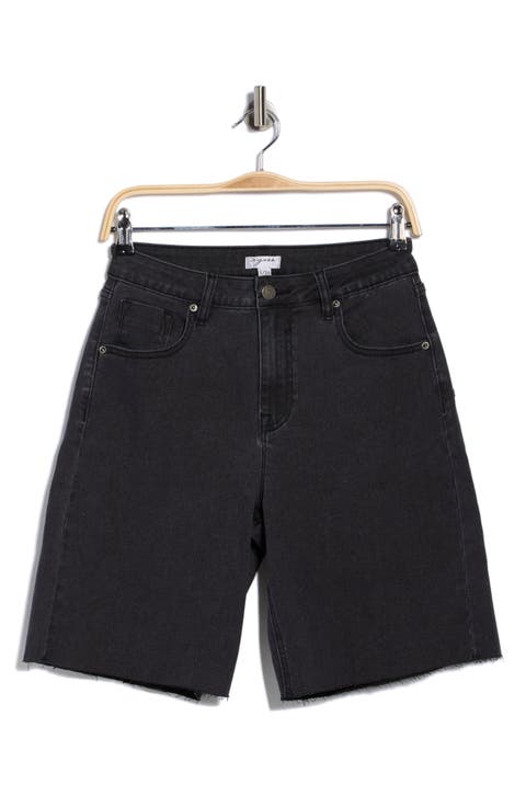 Denim Cuff Off Bermuda Shorts