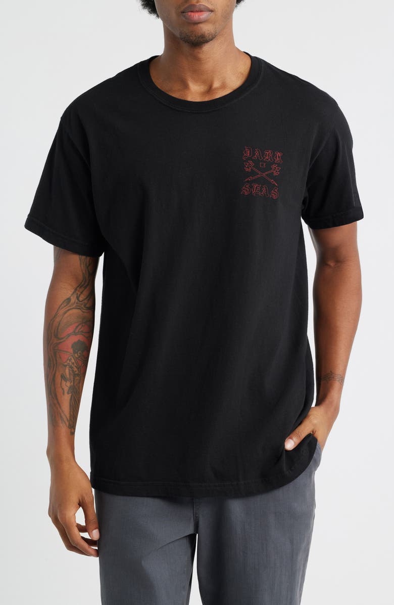 DARK SEAS Primordial Cotton Graphic T-Shirt, Main, color, Black