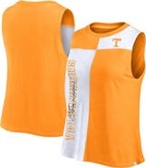 FANATICS Women's Fanatics Branded Tennessee Orange/White Tennessee Volunteers Colorblock High Neck Tank Top