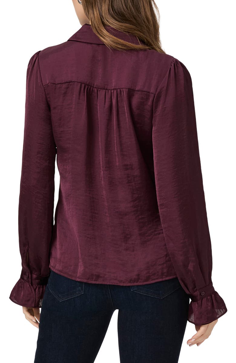 PAIGE Yessica Button-Up Top, Alternate, color, Black Cherry