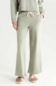 Cloud Nine Wide Leg Cotton Blend Fleece Pants