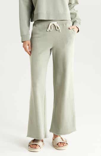 Cloud Nine Wide Leg Cotton Blend Fleece Pants