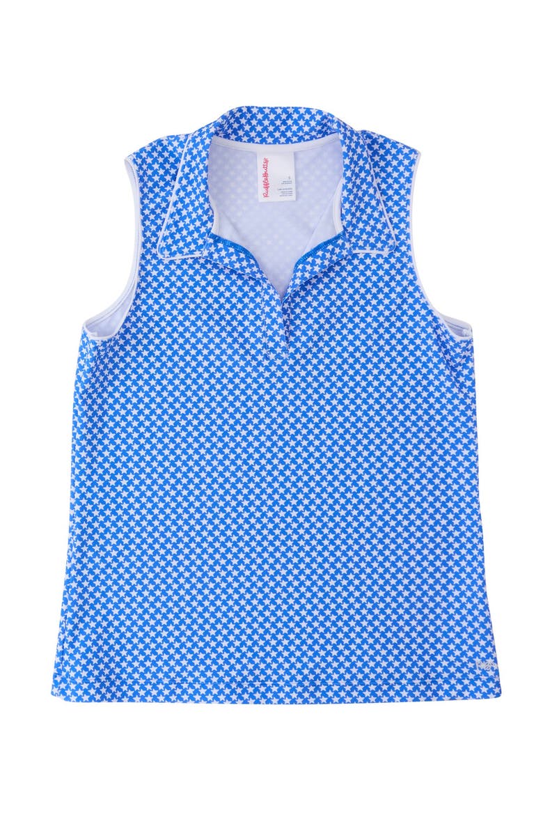 UPF50+ Sleeveless Polo Active Top, Main, color, Tiny Blue Stars
