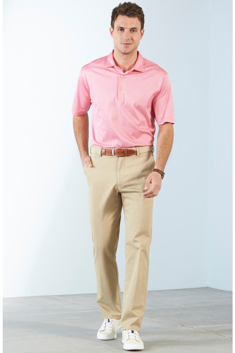 'Finch's Stripe' Egyptian Cotton Lisle Polo, Alternate, color, BLACK