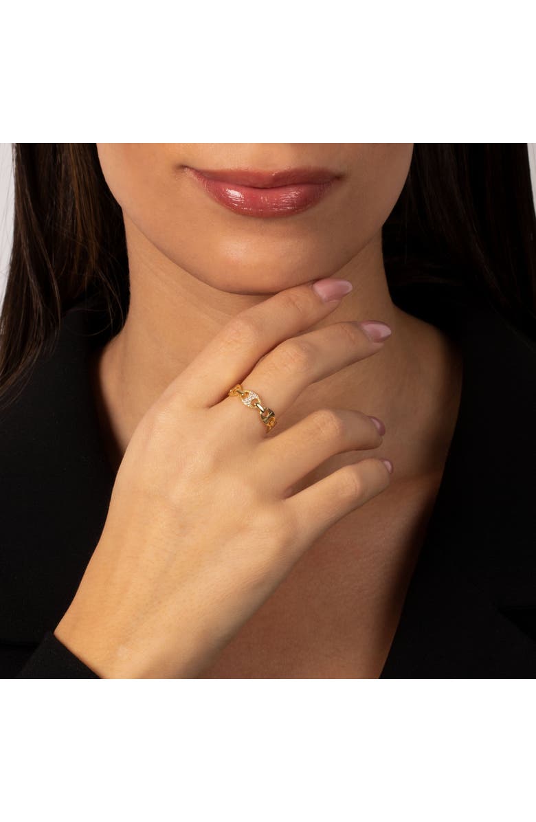 BY ADINA EDEN Solid/Pave Mariner Chain Eternity Ring, Alternate, color, Gold