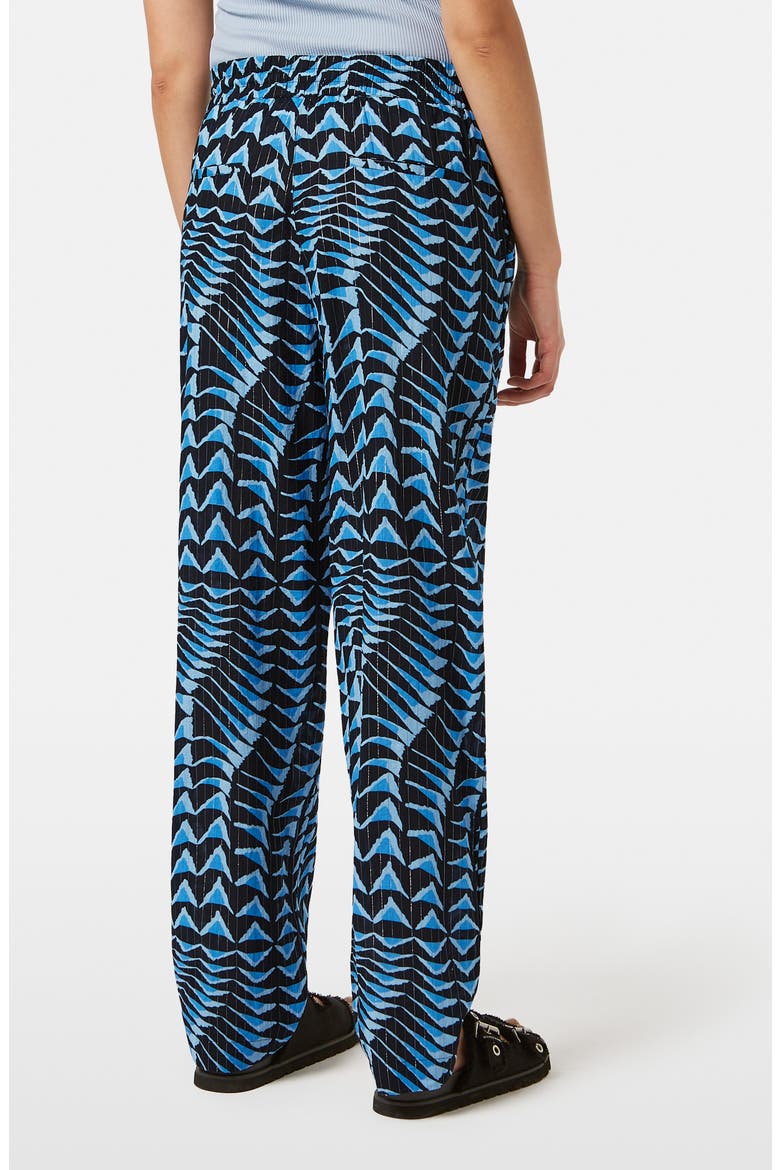 Metallic Stripe Print Cotton Blend Pull-On Pants, Alternate, color, HOUSE OF MIRRORS BLUE
