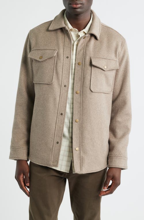 Nordstrom Wool Blend Shirt Jacket In Brown