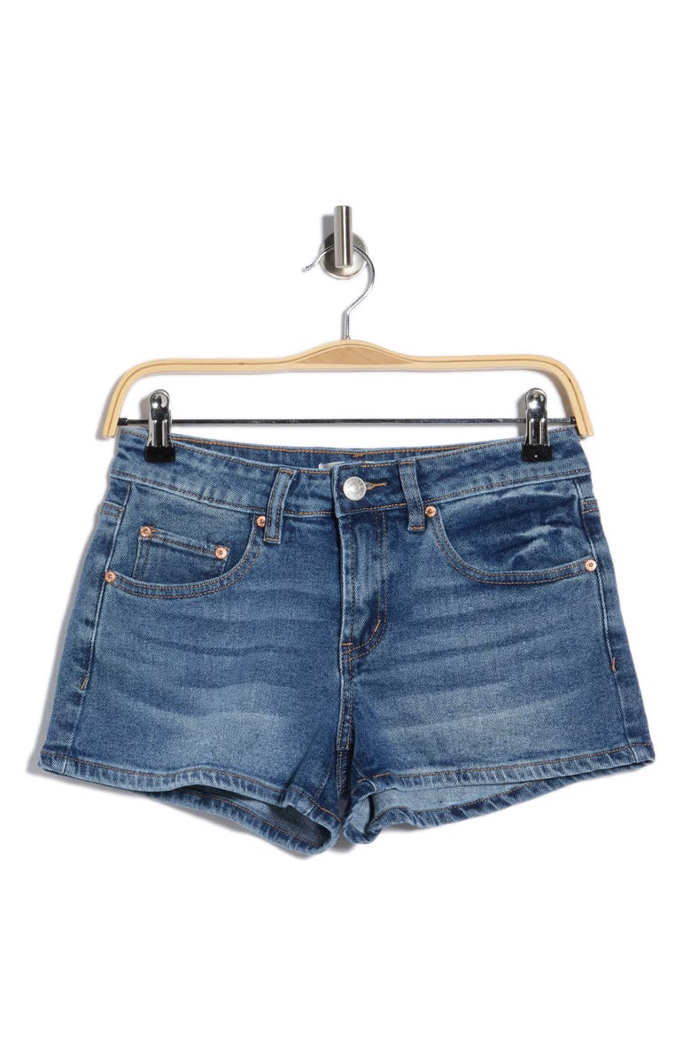 Low Rise Mini Denim Shorts, Alternate, color, DARK WASH