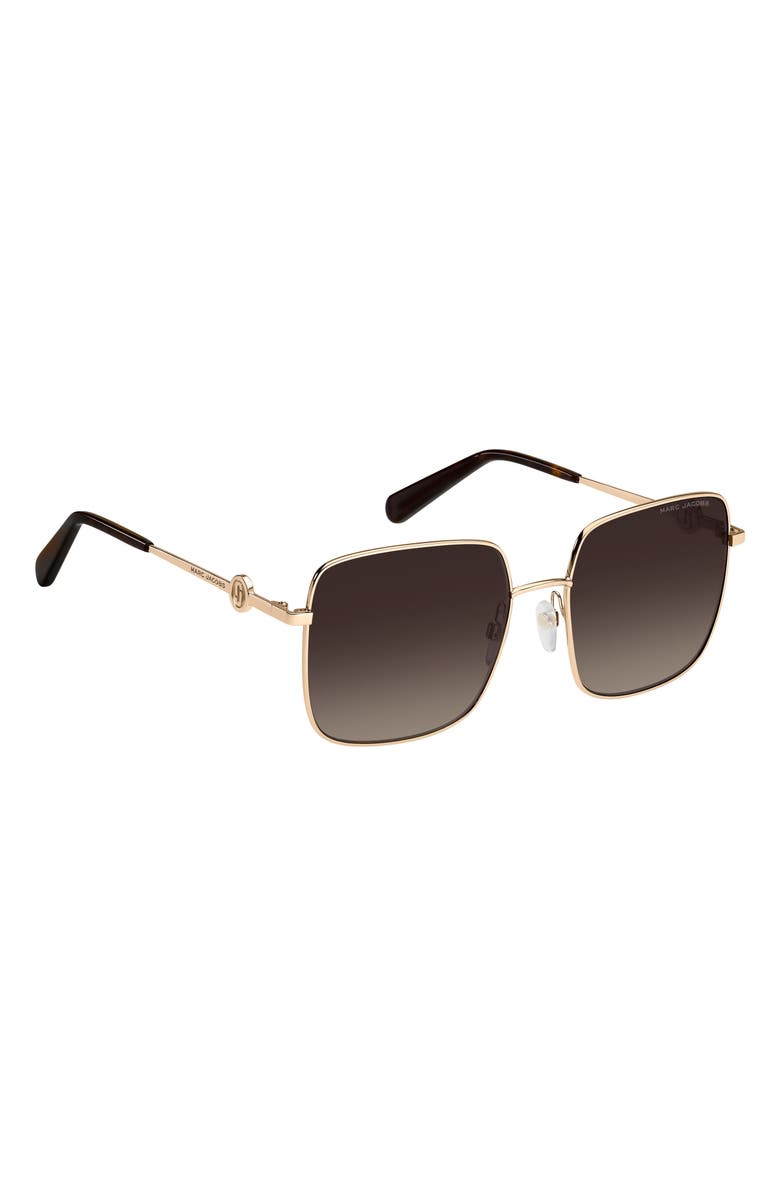 Marc Jacobs 58mm Oversize Sunglasses, Alternate, color, Gold Havana